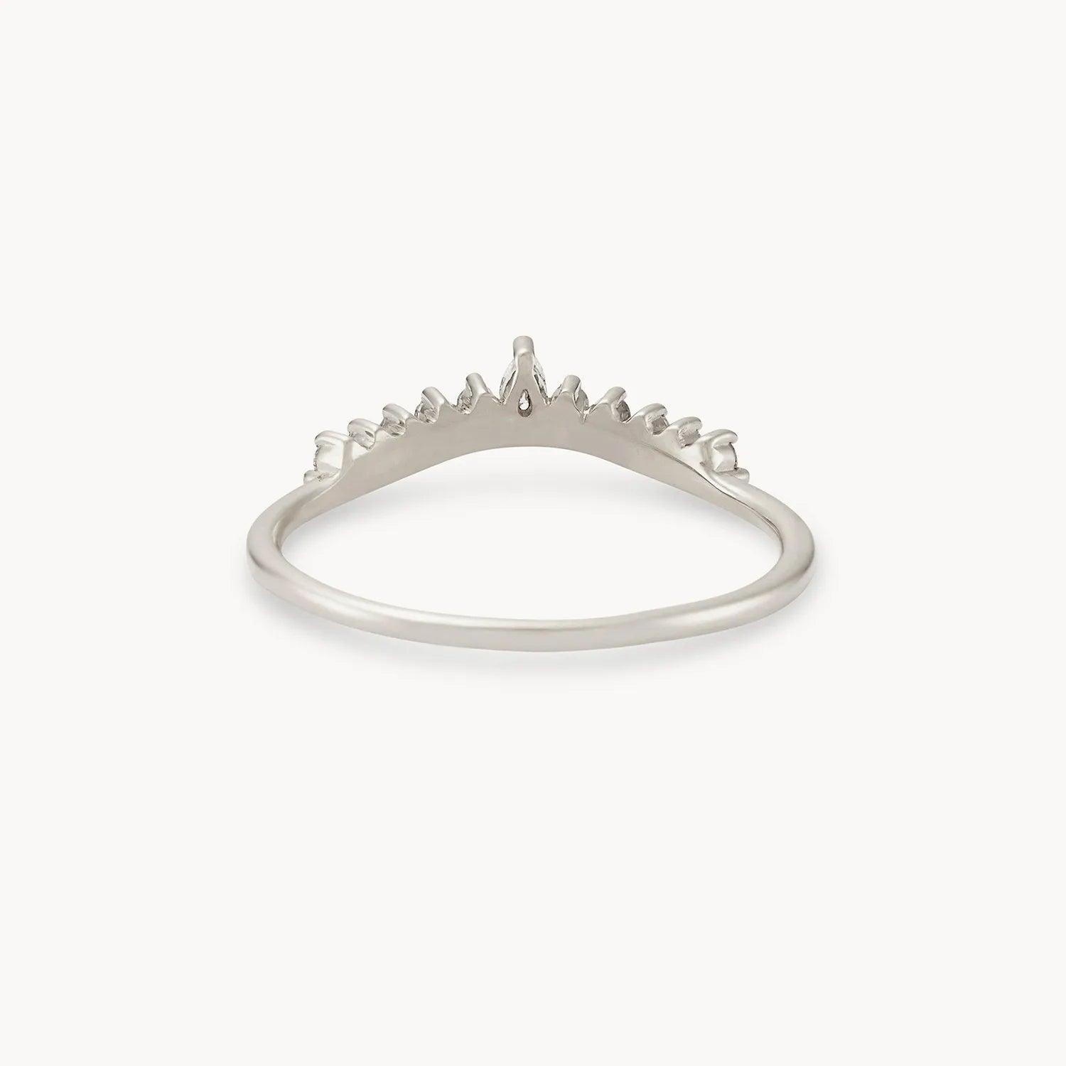 14K White Gold Sunbeam Ring with White Diamonds - Elegant Jewelry for Weddings, Anniversaries & Special Occasions