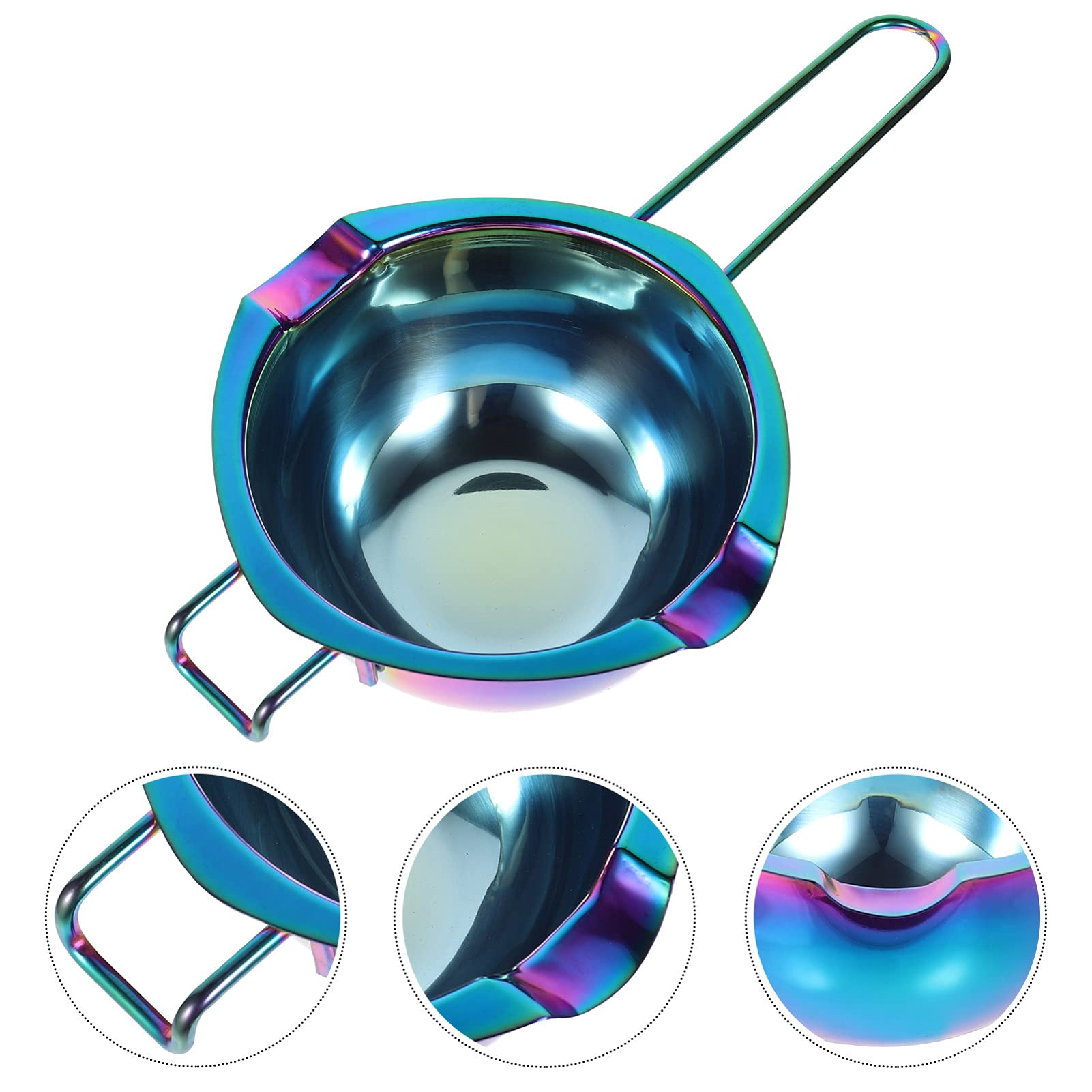 1pc Stainless Steel Chocolate Melting Bowl - Double Boiler Butter Warmer Pot for Baking, Candy Making & Dessert Prep - Perfect for Melting Chocolate, Butter, Candy & Baking Supplies | Ideal for Home Bakeries, Professional Kitchens & DIY Desserts