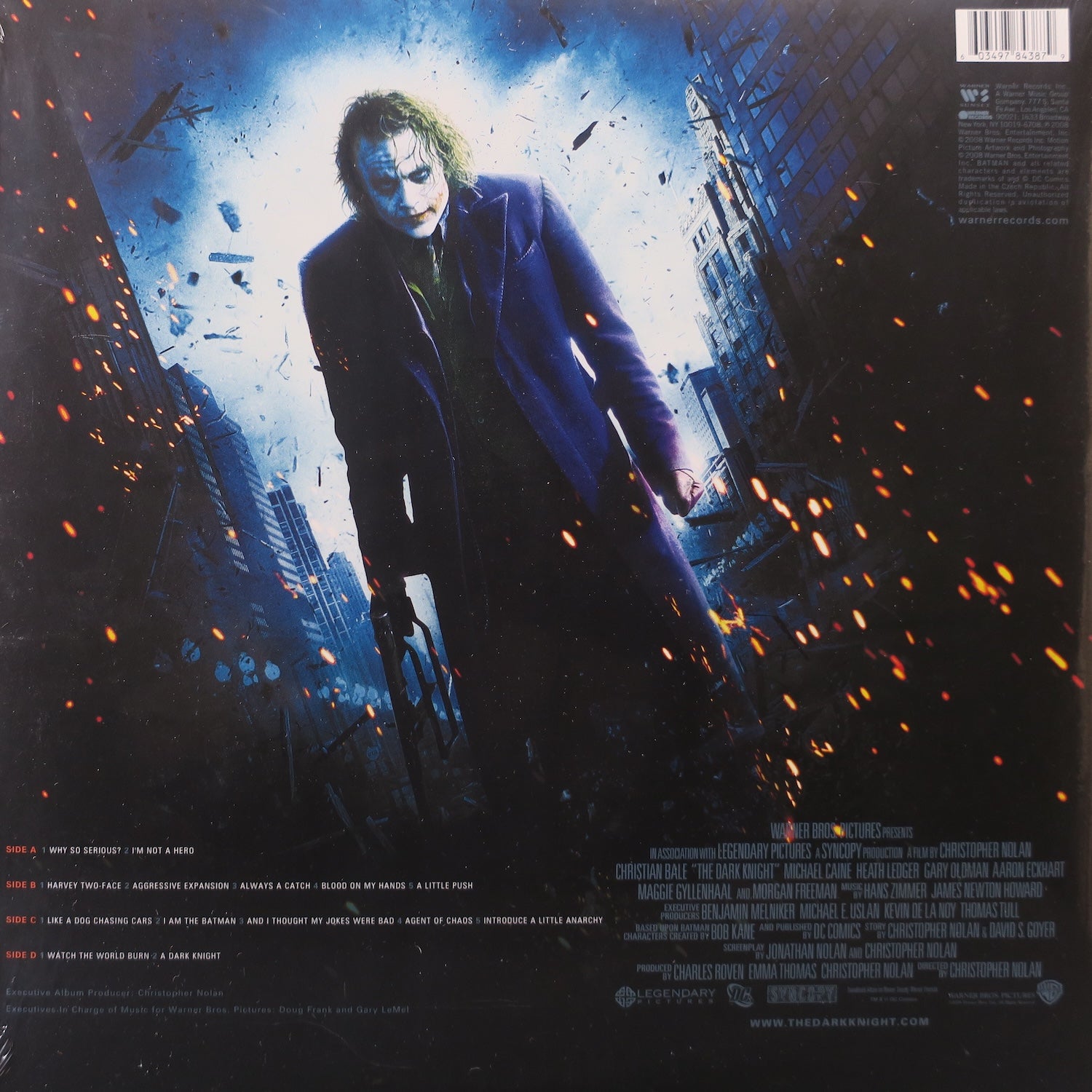 Dark Knight Soundtrack by Hans Zimmer - Joker Green/Violet Vinyl 2LP Record | Movie Soundtrack for Batman Fans & Collectors | Perfect for Home Theater & Music Enthusiasts
