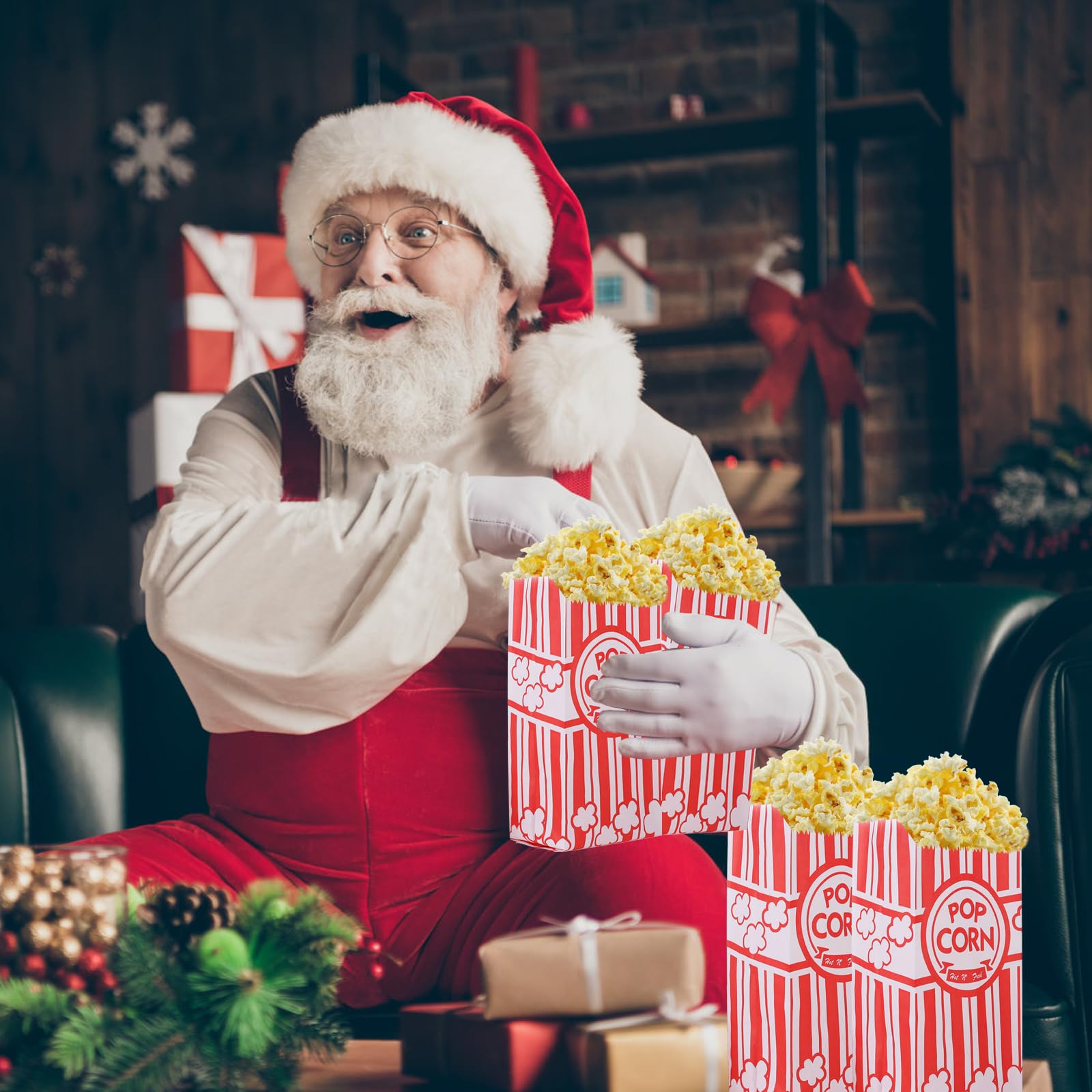 300 PCS 1 Oz Small Popcorn Bags - Bulk Individual Servings for Popcorn Machine, Party Supplies, Movie Night & Christmas Events - Perfect for Theaters, Carnivals & Home Use
