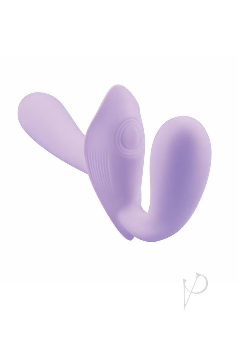 Bodywand I.D. Petal Rechargeable Silicone Strapless Strap-On Harness - Lilac Purple | Hands-Free Vibrating Adult Toy for Couples & Solo Play | Perfect for Lesbian, Queer & Straight Couples Intimacy