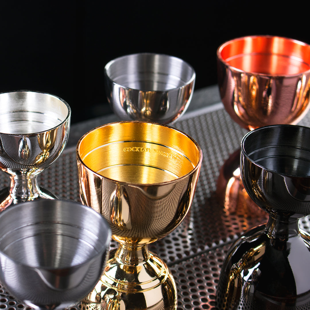 Premium Leopold Jigger 1oz & 2oz - Copper Plated & Banded Cocktail Mixing Tool for Home Bars & Professional Bartenders - Perfect for Mojitos, Martinis & Craft Cocktails