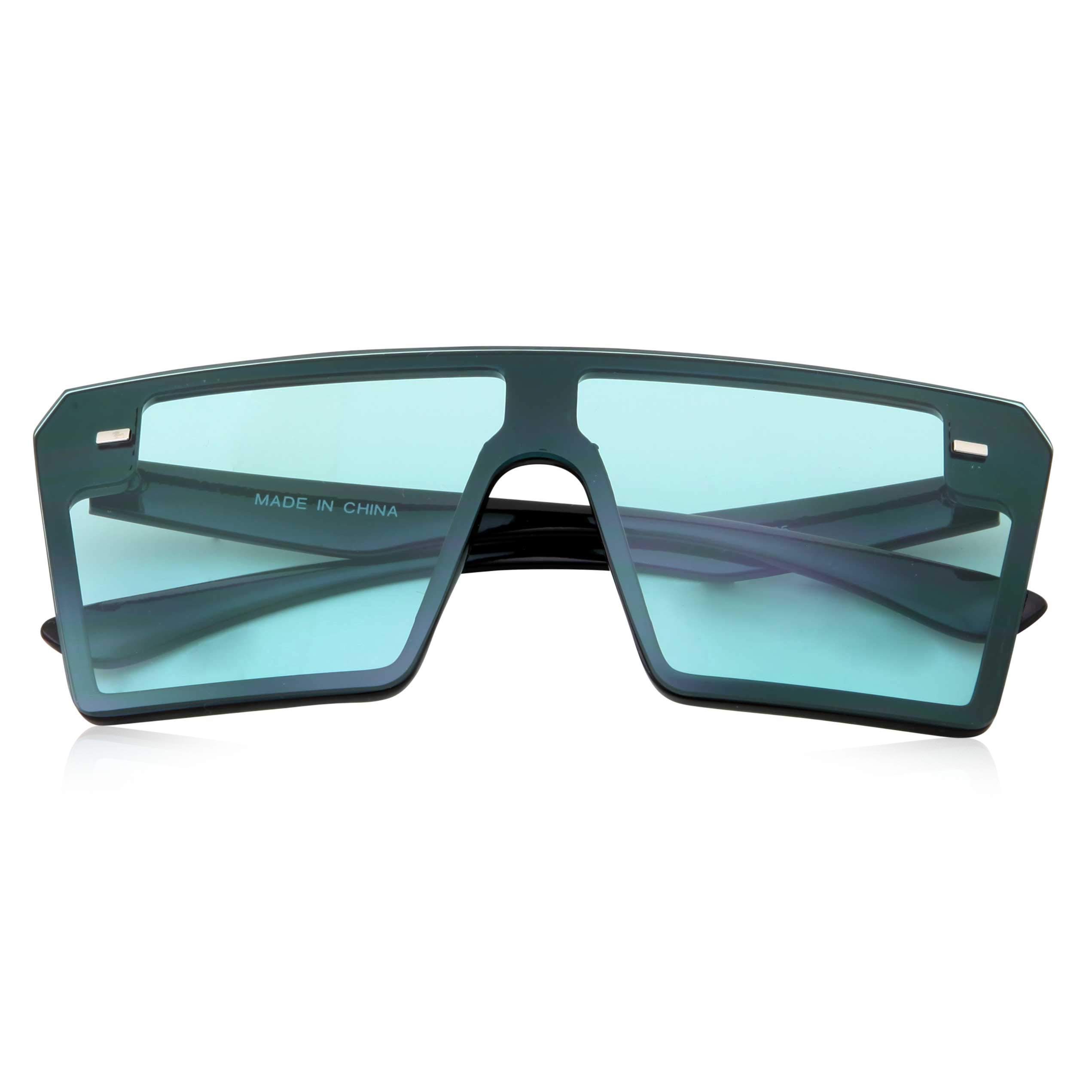 Stylish Oversized Square Sunglasses for Men & Women - Trendy Color Tone UV Protection - Perfect for Beach, Driving & Outdoor Activities