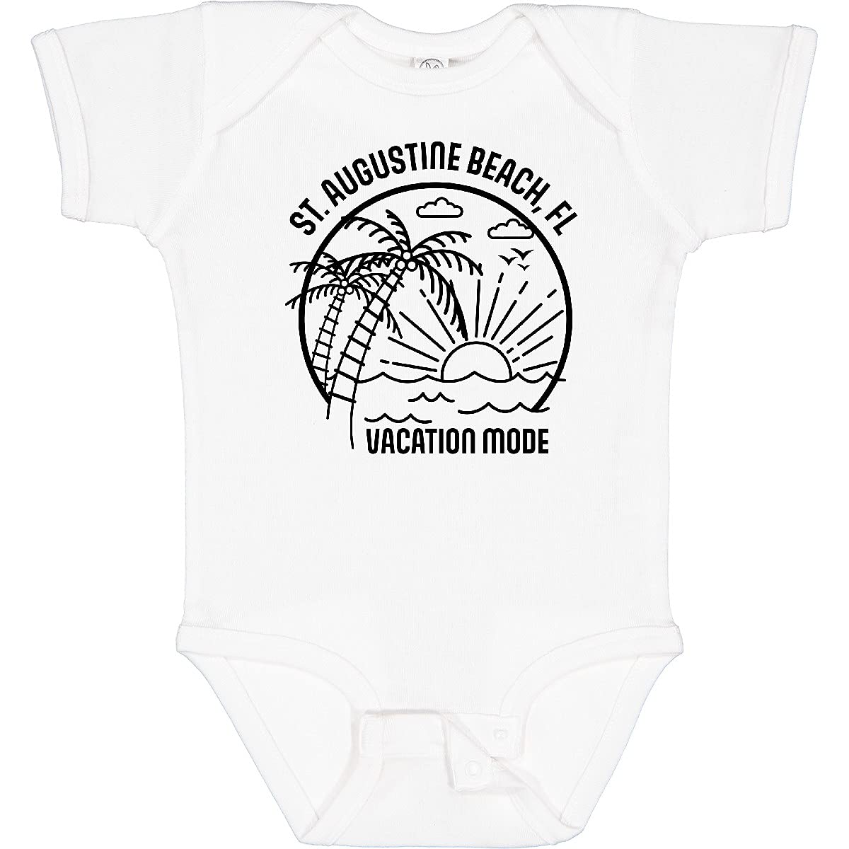Inktastic Summer Vacation Mode St. Augustine Beach Florida Baby Bodysuit - Cute Florida Beach Outfit for Infants & Toddlers - Perfect for Family Vacations, Beach Trips & Photo Shoots