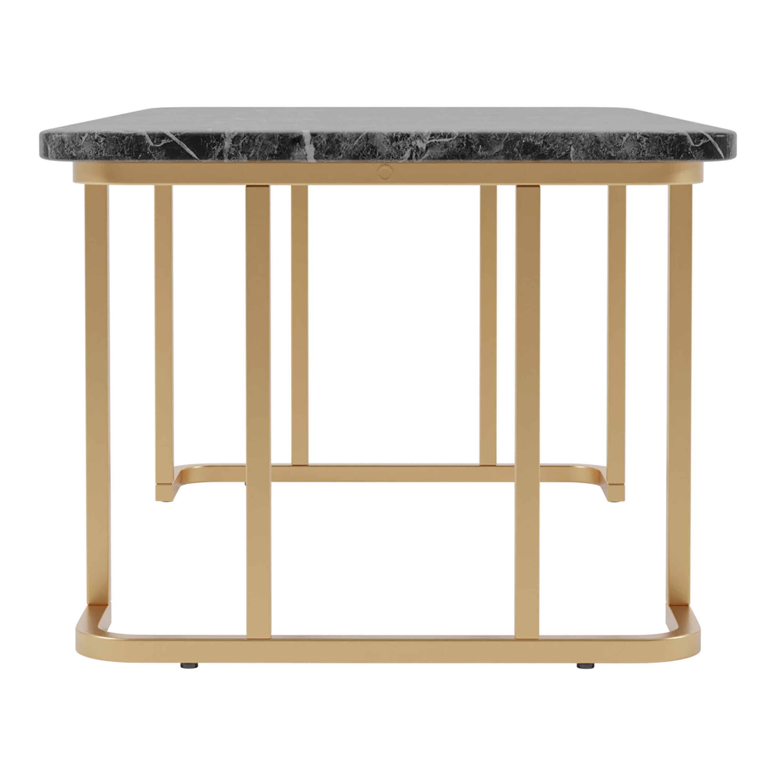 Furniture of America Clotten Metal 3-Piece Coffee Table Set in Black - Modern Living Room Furniture for Home & Office Decor
