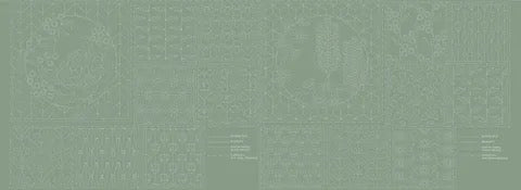 Devonstone Botanical Sashiko Panel Kentucky DV4073 - Japanese Embroidery Fabric for Quilting, Sewing & DIY Crafts - Perfect for Home Decor, Patchwork & Textile Art Projects
