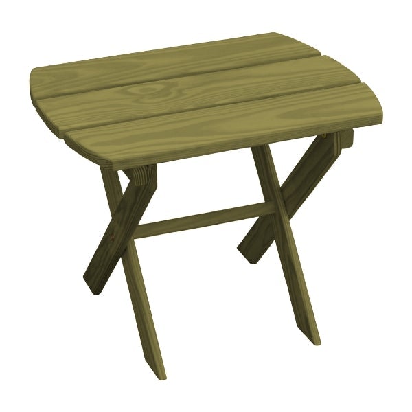 Solid Knot-Free Yellow Pine Folding Oval End Table - Durable & Lightweight Side Table for Patio, Living Room, or Bedroom - Perfect for Outdoor Gatherings, Small Spaces & Home Decor