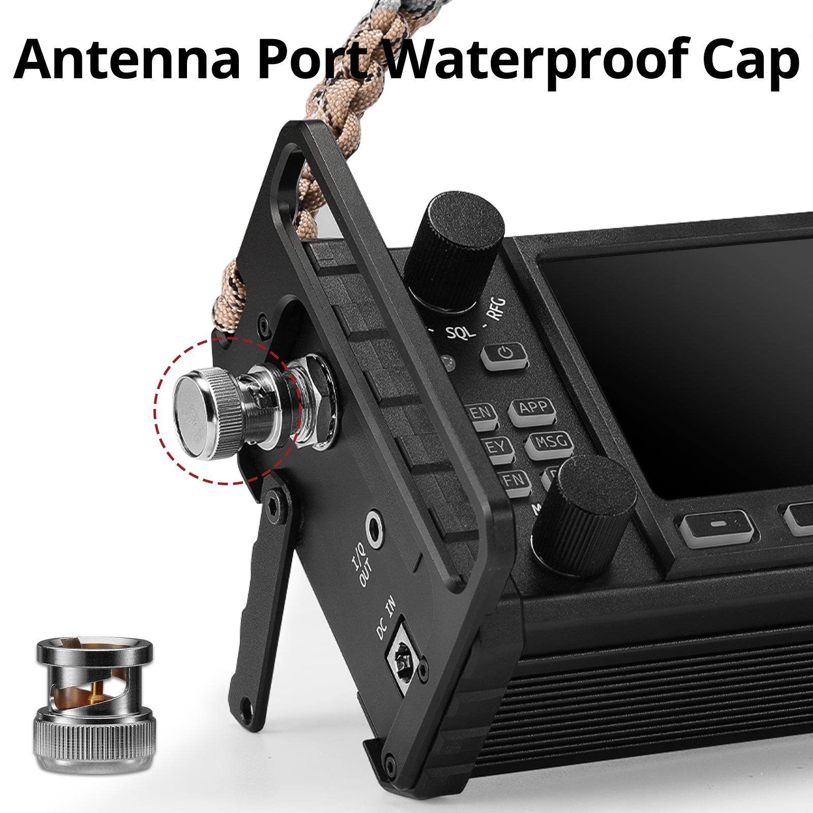 Radioddity X6100 H1 Protective Bracket Kit - Durable Screen Protector & Braided Rope Handle Accessories for Xiegu X6100 Portable Radio | Perfect for Outdoor Adventures, Hiking, and Emergency Communication