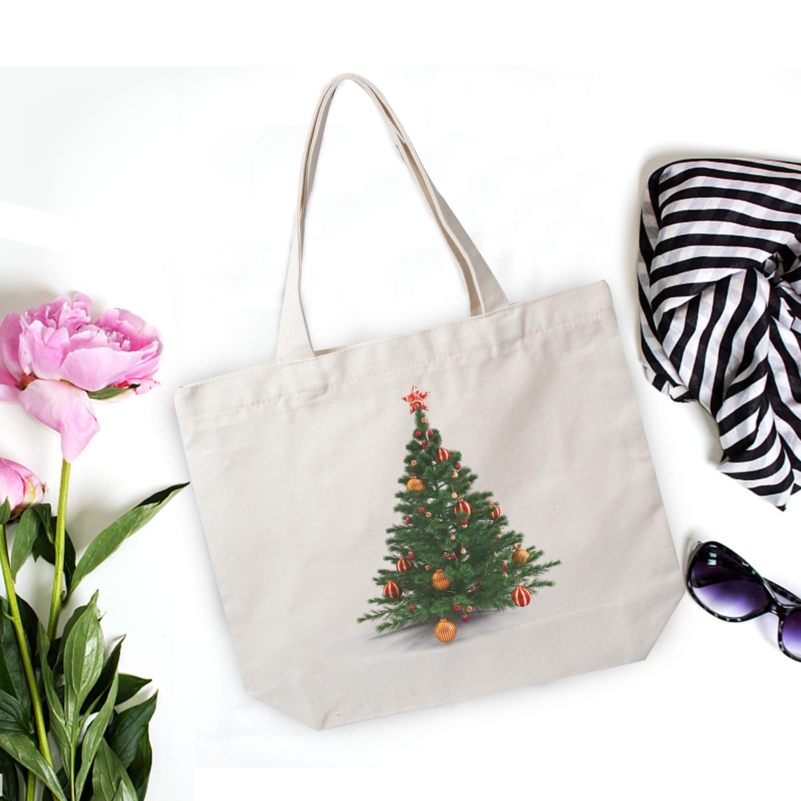 4Pcs Cotton Canvas Tote Bags 15.7