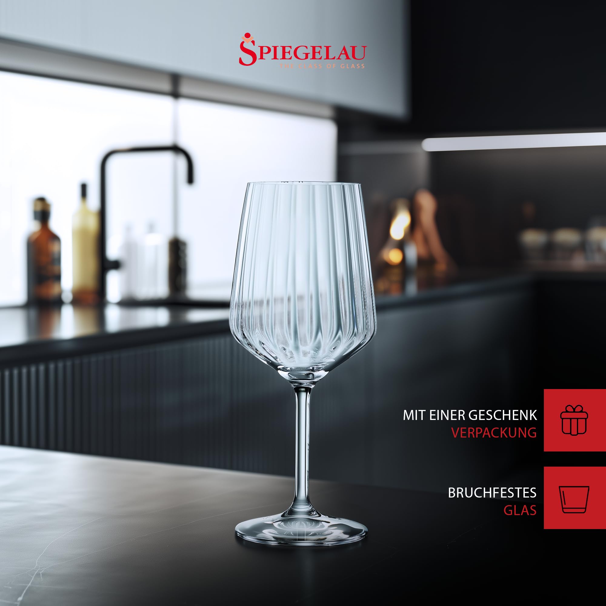Premium Spiegelau & Nachtmann Crystal Red Wine Glasses Set - Elegant Stemware for Cabernet, Merlot & Pinot Noir - Perfect for Dinner Parties, Wine Tasting & Romantic Evenings
