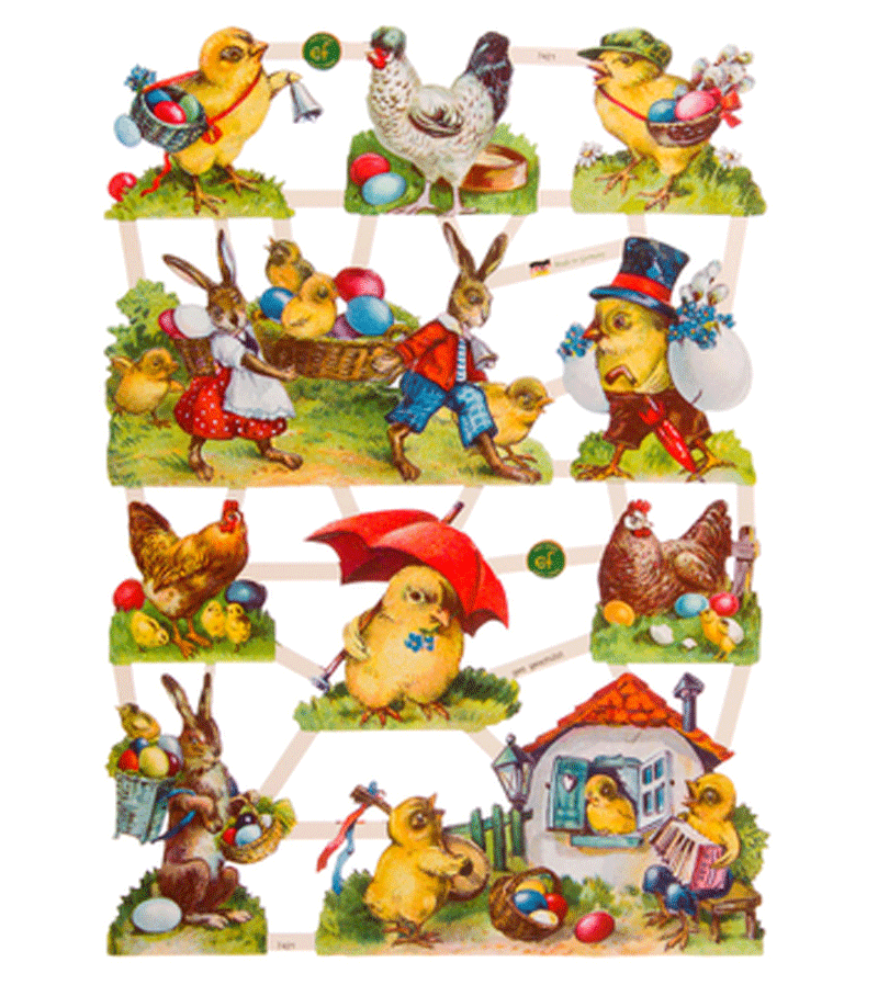 Easter Scrapbook Paper with Cute Chicks and Bunnies - Premium Decorative Sheets for DIY Crafts, Greeting Cards, and Spring Home Decor