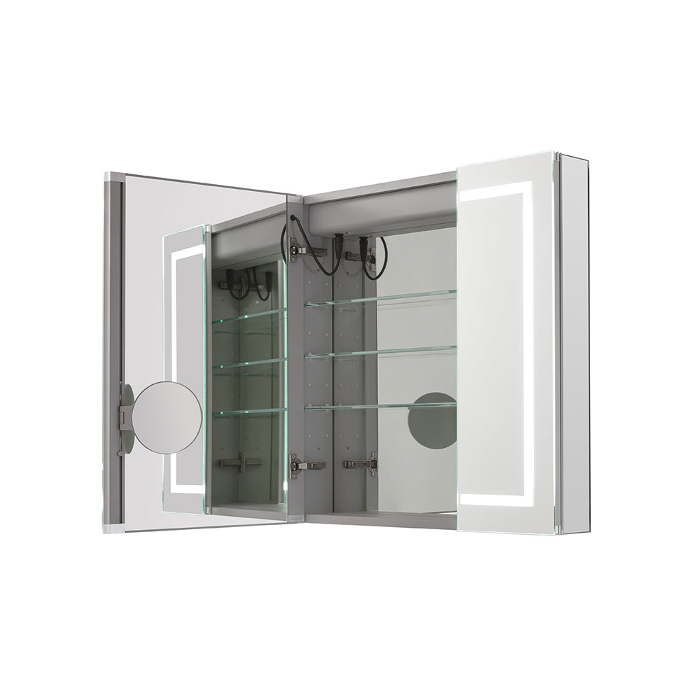 Aquadom Royale Basic Q 30x30 LED Lighted Bathroom Medicine Cabinet - Perfect for Modern Bathrooms & Vanities with Built-In Lighting