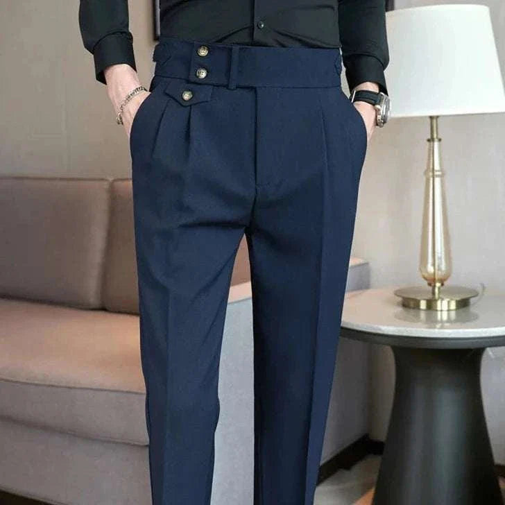 Slim Fit Suit Pants for Men - Elegant Formal Trousers for Business, Office & Special Occasions