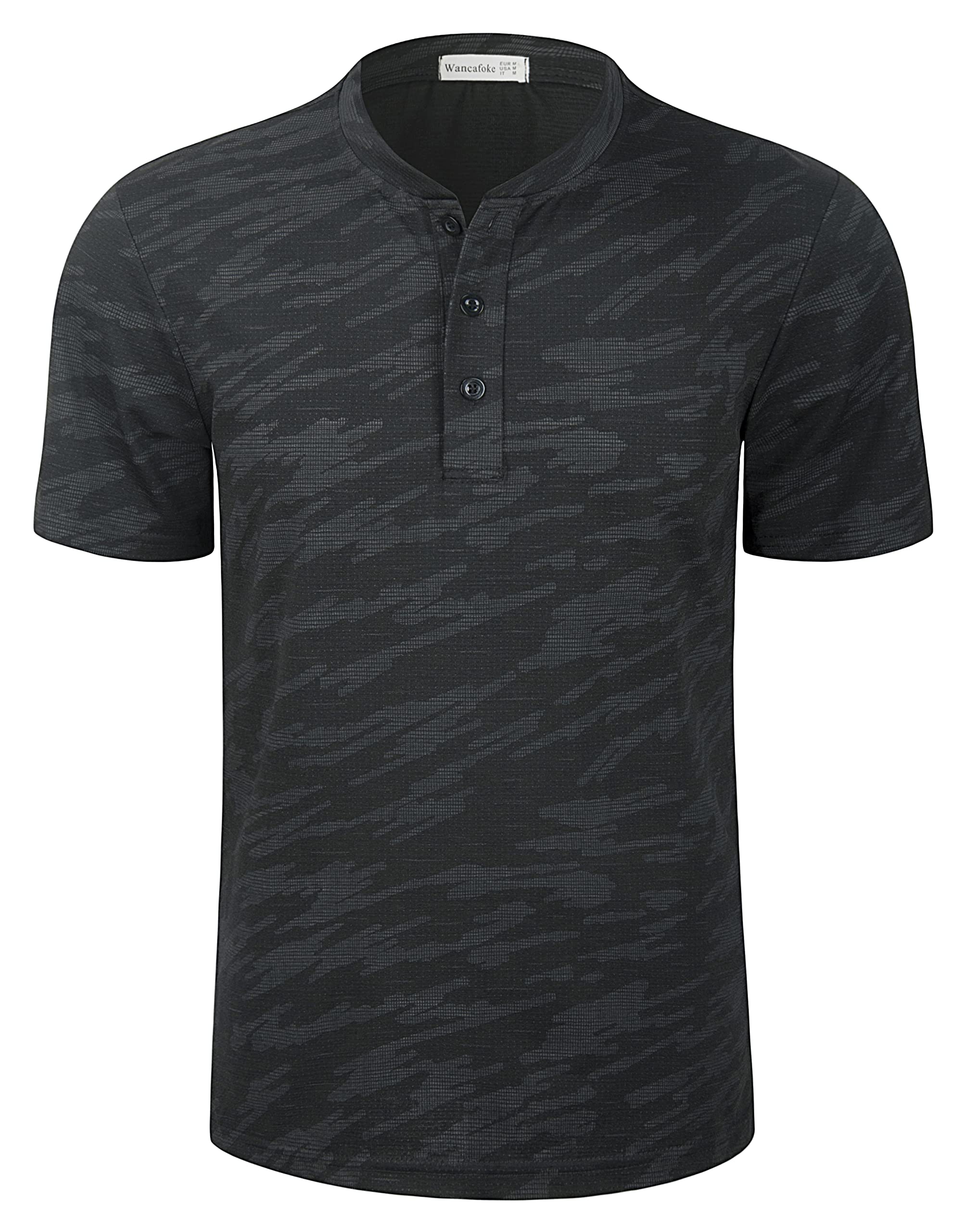 Wancafoke Men's Short Sleeve Polo Shirt - Moisture Wicking Golf Shirt with Collar - Breathable Performance T-Shirt for Casual Wear & Sports Activities