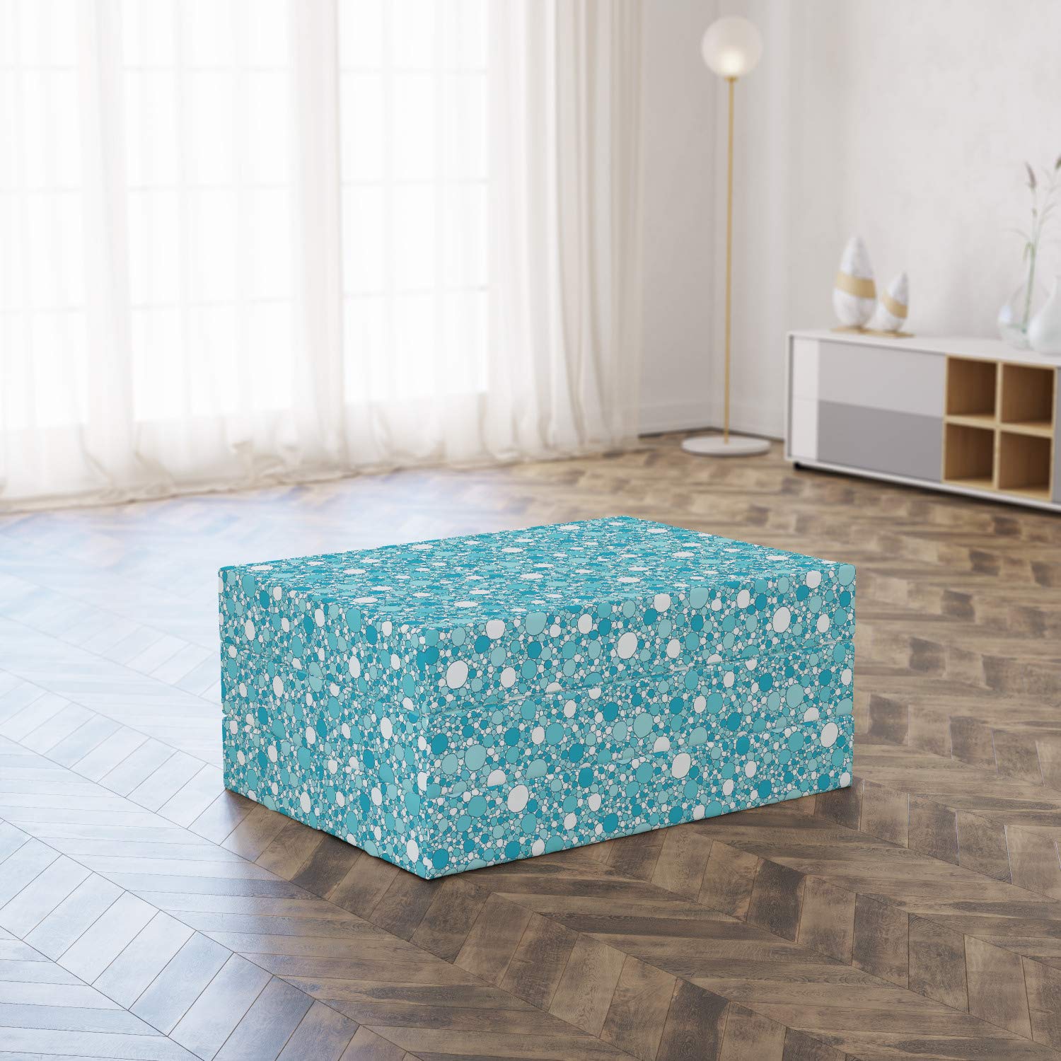 Ambesonne Abstract Foldable Mattress - Modern Bubbles Design, 74.8