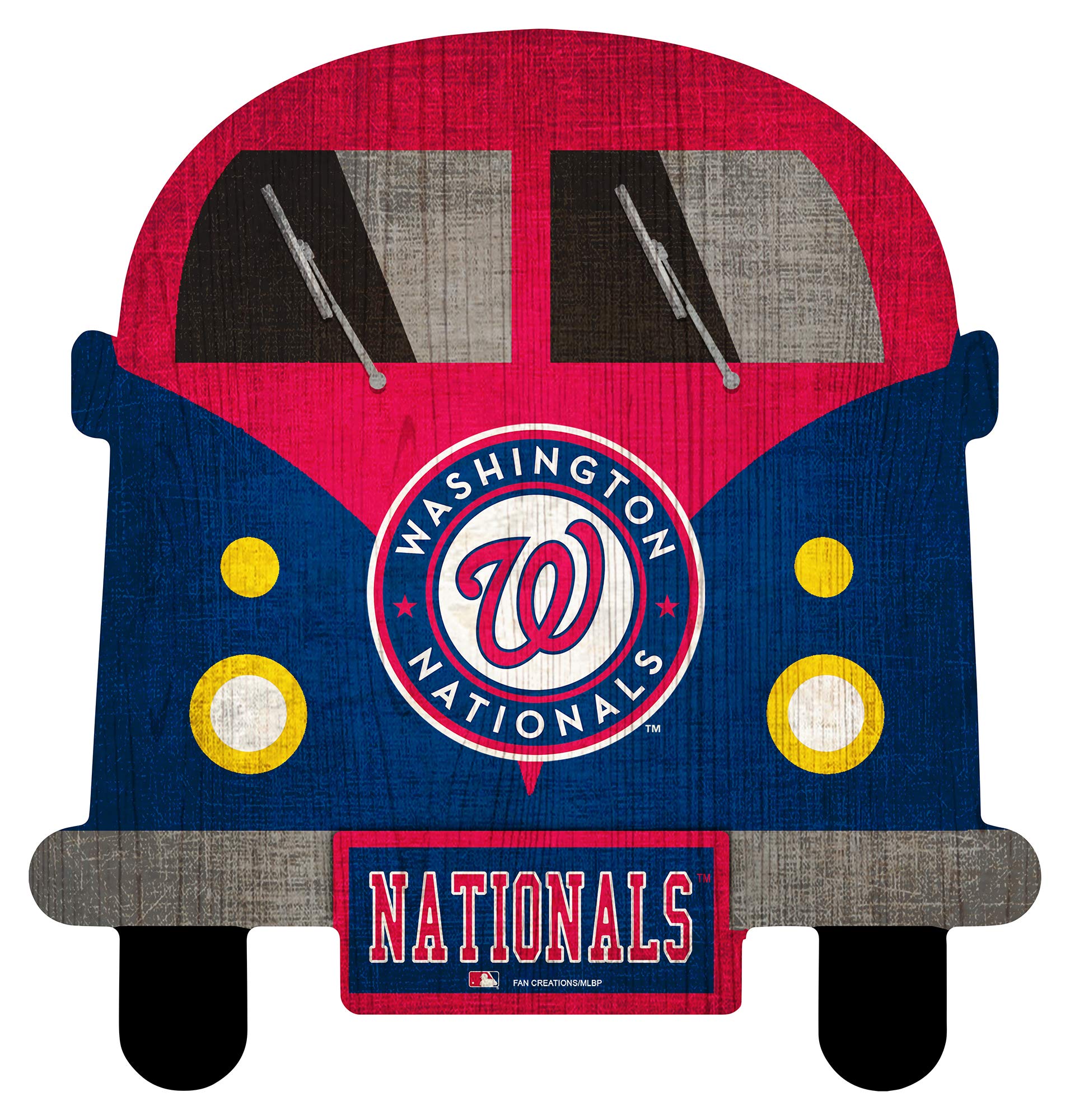 Fan Creations MLB 12 Inch Team Bus Sign - Officially Licensed Baseball Decor for Home, Office & Game Day - Perfect for Sports Fans & Collectors