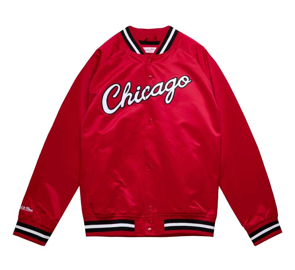 Chicago Bulls Double Clutch Lightweight Satin Jacket - NBA Fan Gear for Men & Women - Perfect for Game Day, Streetwear & Casual Outfits