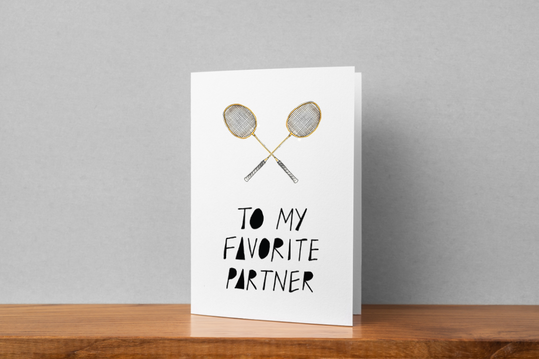 Best Badminton Greeting Card for Players & Fans - Perfect Gift for Tournaments, Birthdays & Sports Enthusiasts