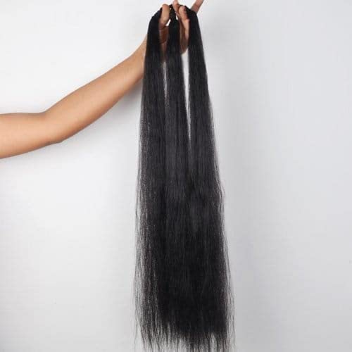 Ritzprime 30 Inch Long Synthetic Women's Hair Chooti Extensions - 3 Layer Artificial Parandi for Braiding - Black (Pack of 1) - Perfect for Weddings, Parties & Cultural Events