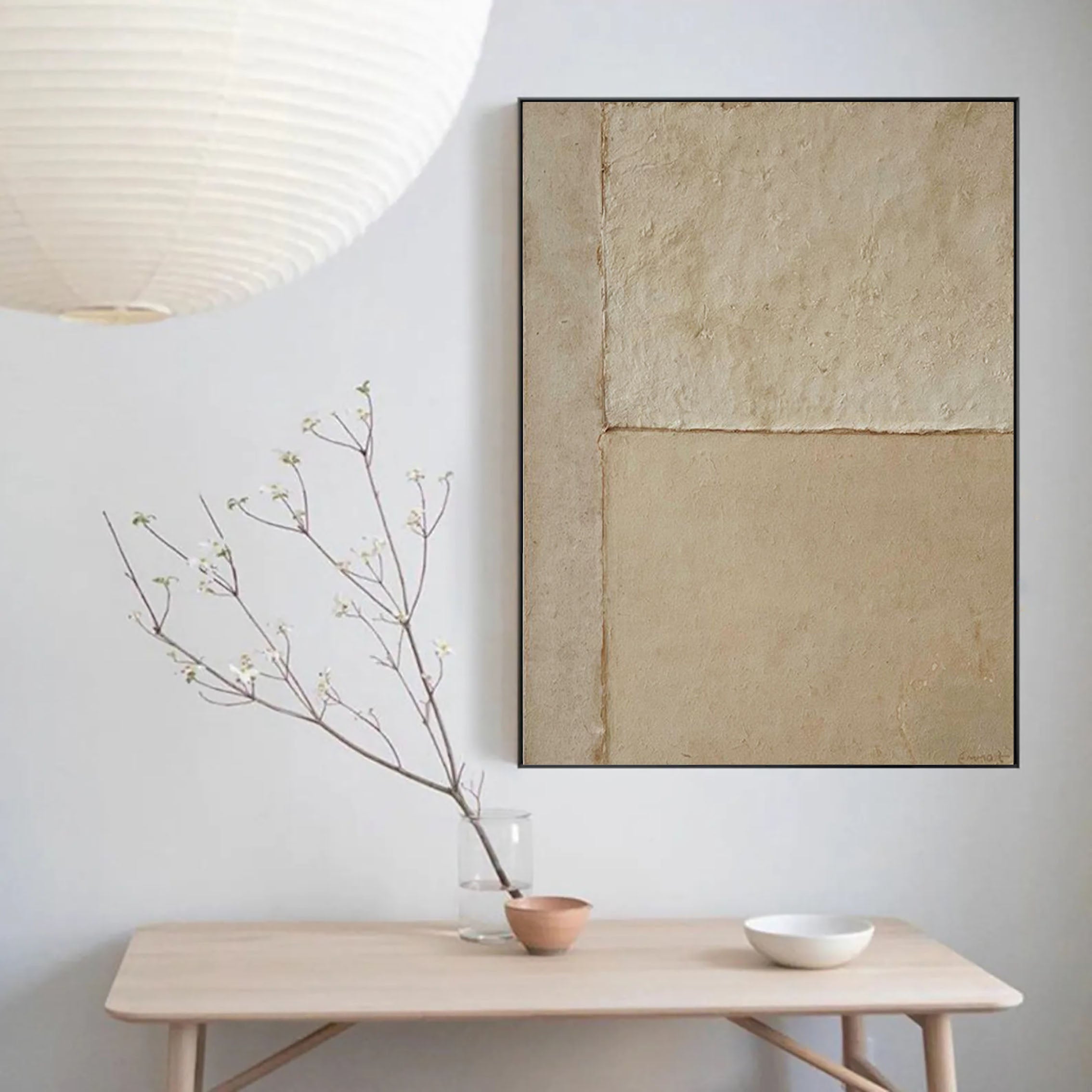 Abstract Tranquility Wall Art Painting - Modern Home Decor for Living Room, Bedroom & Office - Serene Canvas Print #WS091