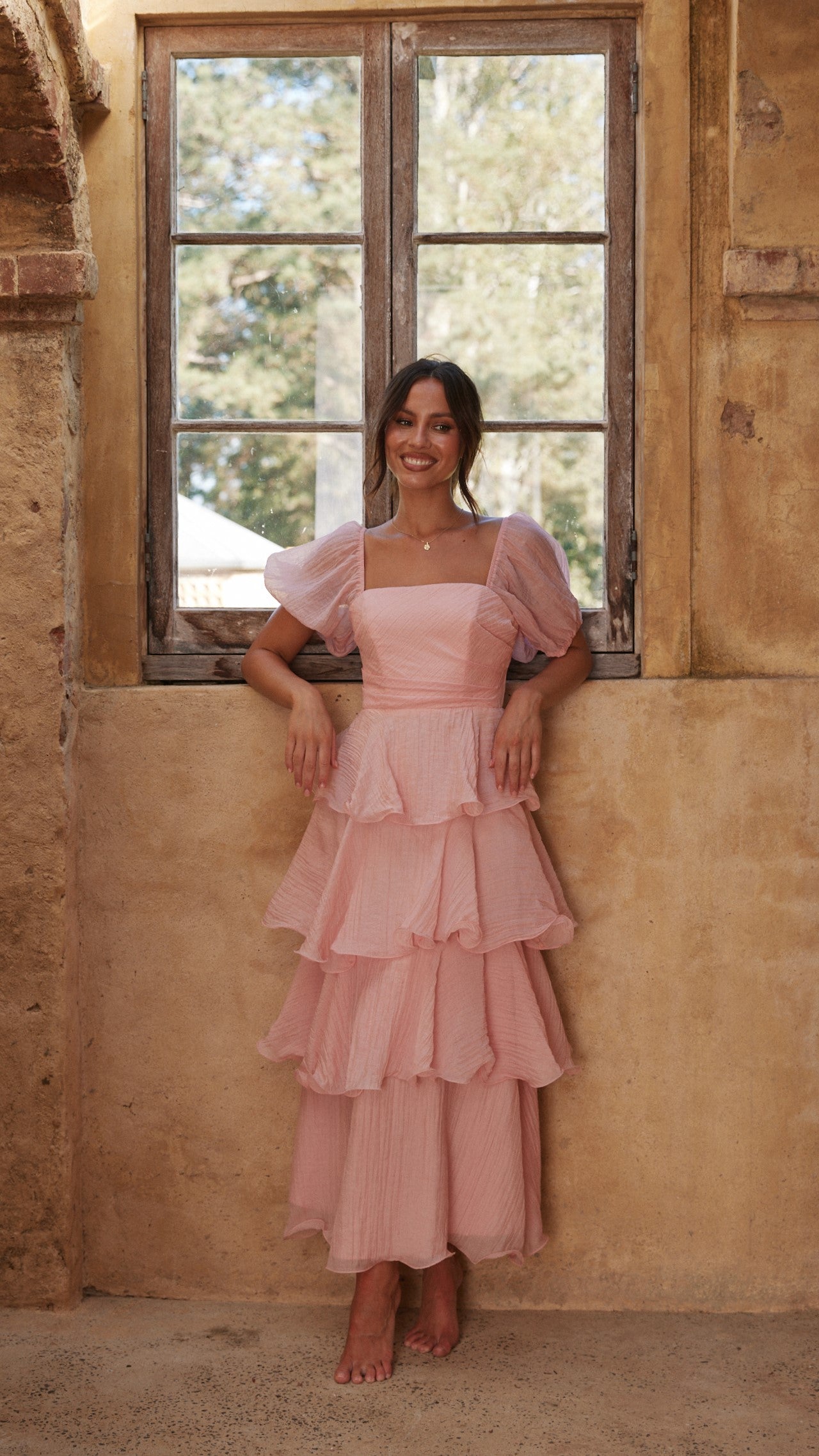 Lanelle Maxi Dress for Women - Flowy Long Summer Dress in Pink | Perfect for Beach, Vacation & Casual Outings