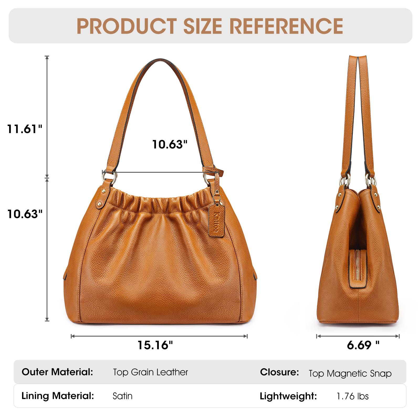 Genuine Leather Purses for Women - Soft Hobo Shoulder Bags & Totes - Stylish Handbags for Work, Travel & Everyday Use