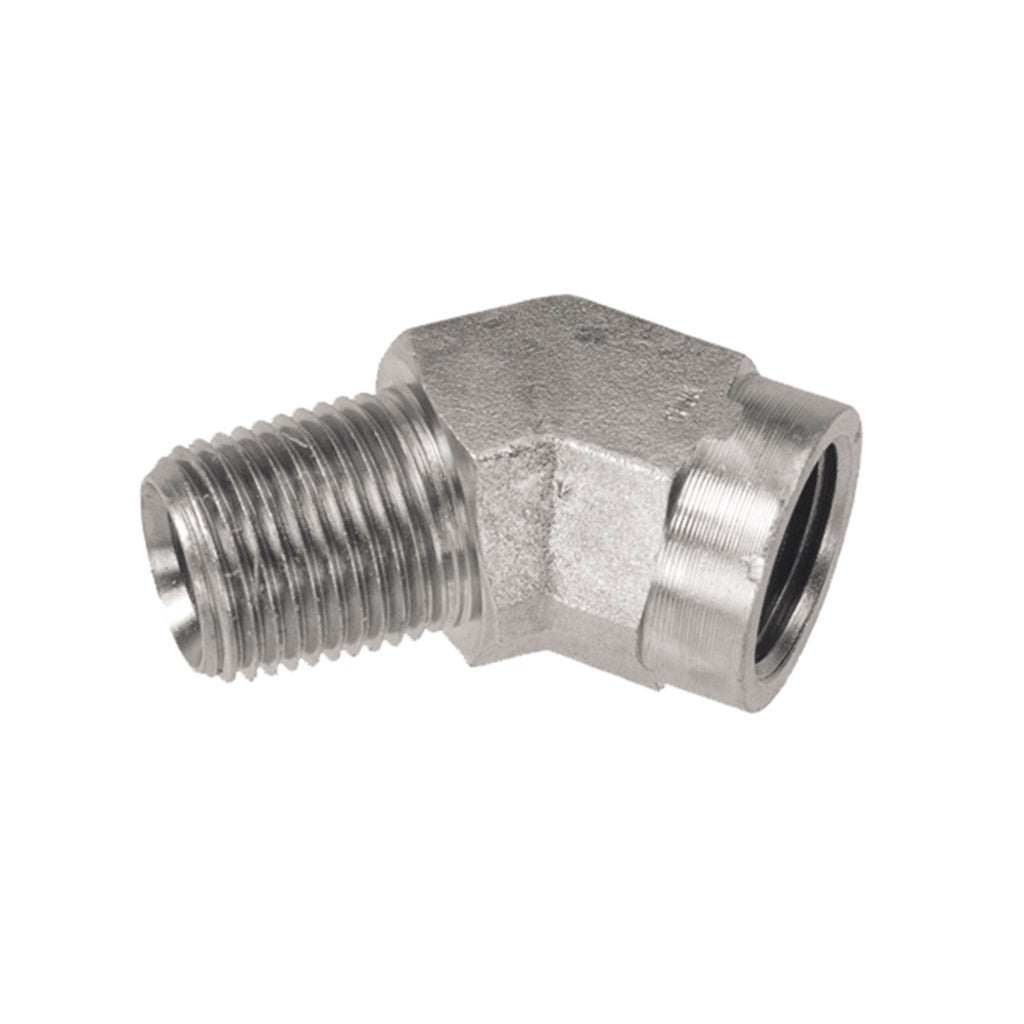 45 Degree High Pressure Plated Steel Elbow - Heavy Duty Pipe Fitting for Plumbing, HVAC & Industrial Applications