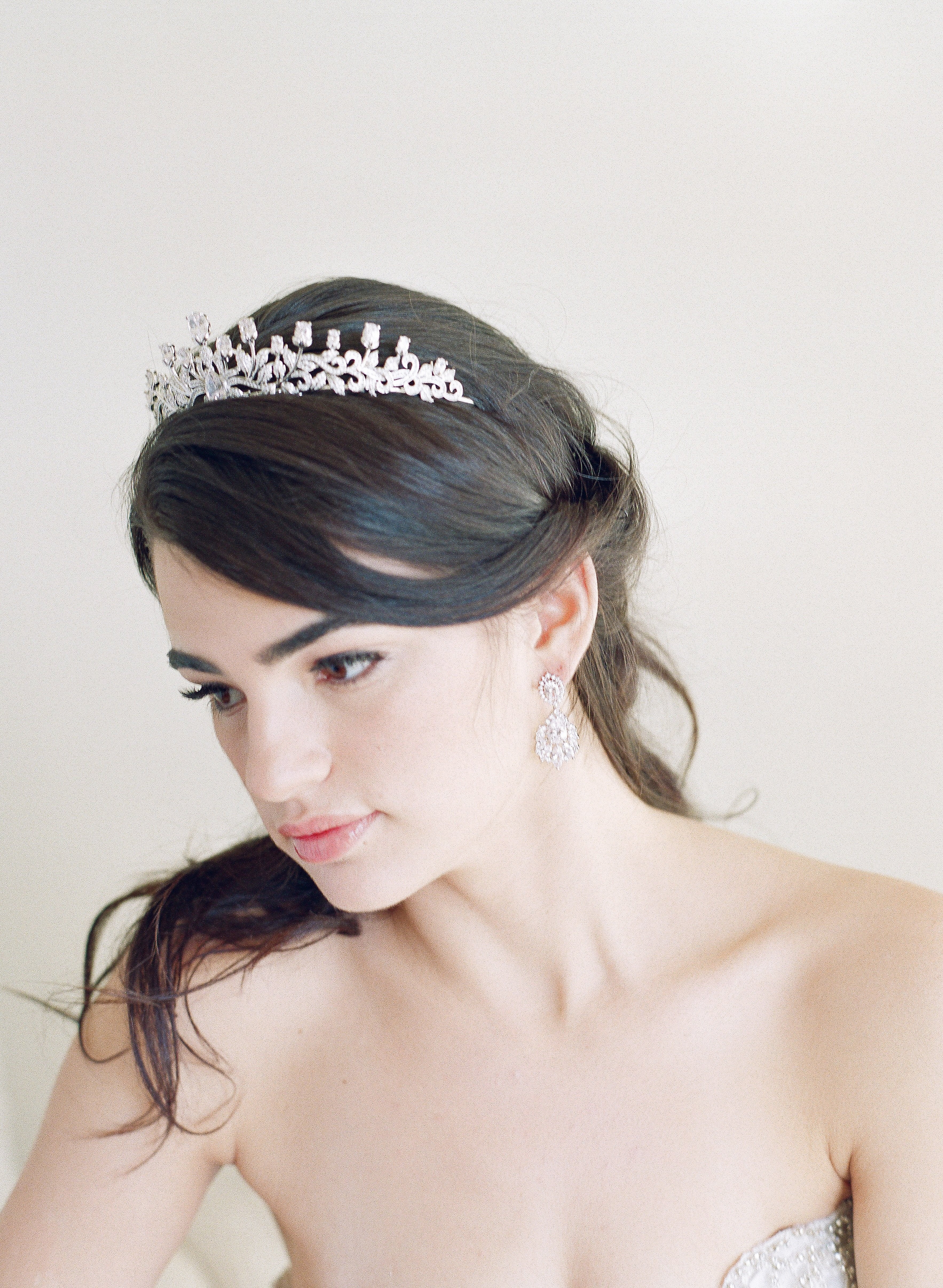 URSULA Bridal Tiara & Wedding Earrings Set - Sparkling Crystal Rhinestone Hair Crown & Drop Earrings for Bride, Bridesmaids, Prom, Pageant & Special Occasions