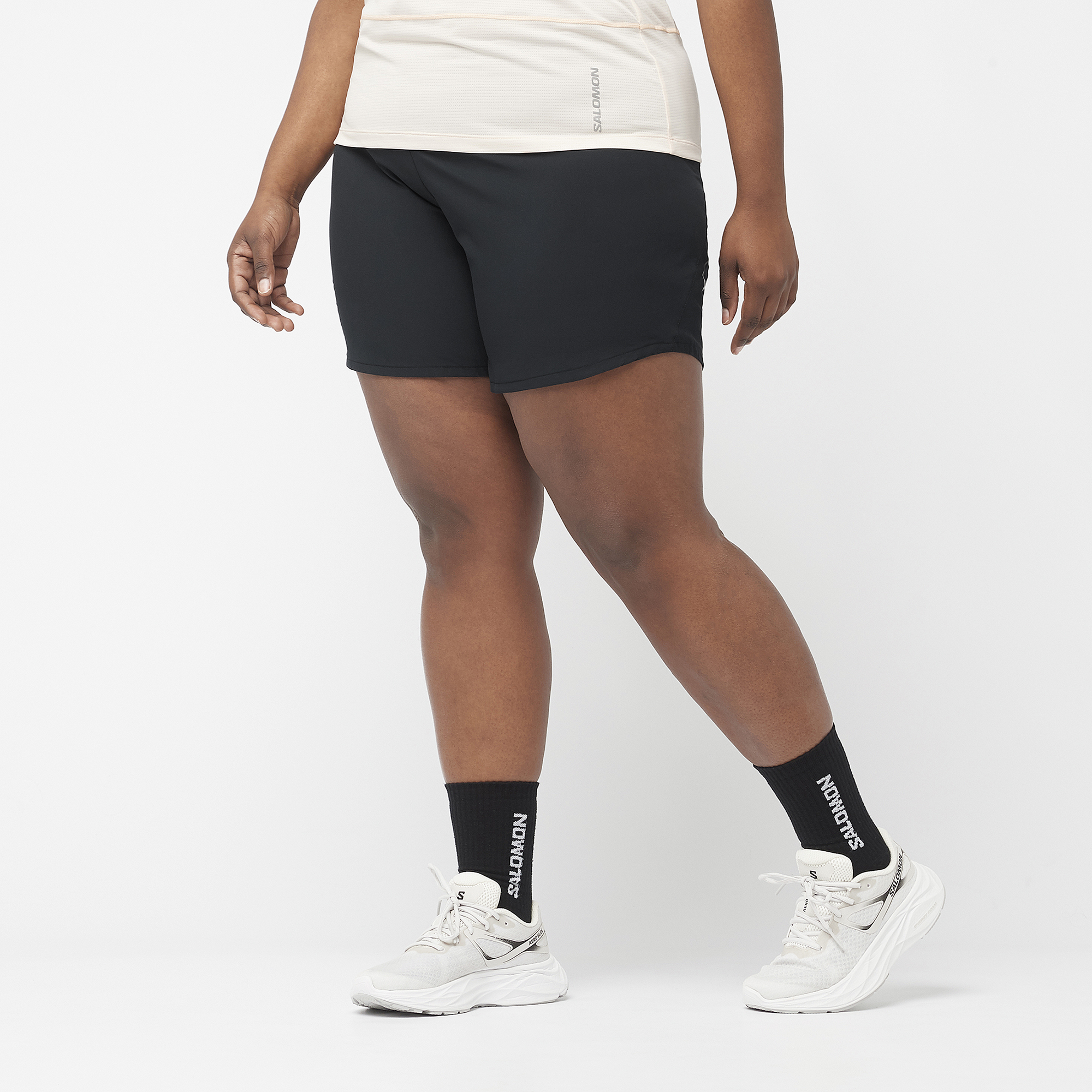 Women's Cross 5 Short Sleeve T-Shirt - Soft Cotton Casual Tee (Deep Black) | Perfect for Gym, Yoga, Running & Everyday Wear