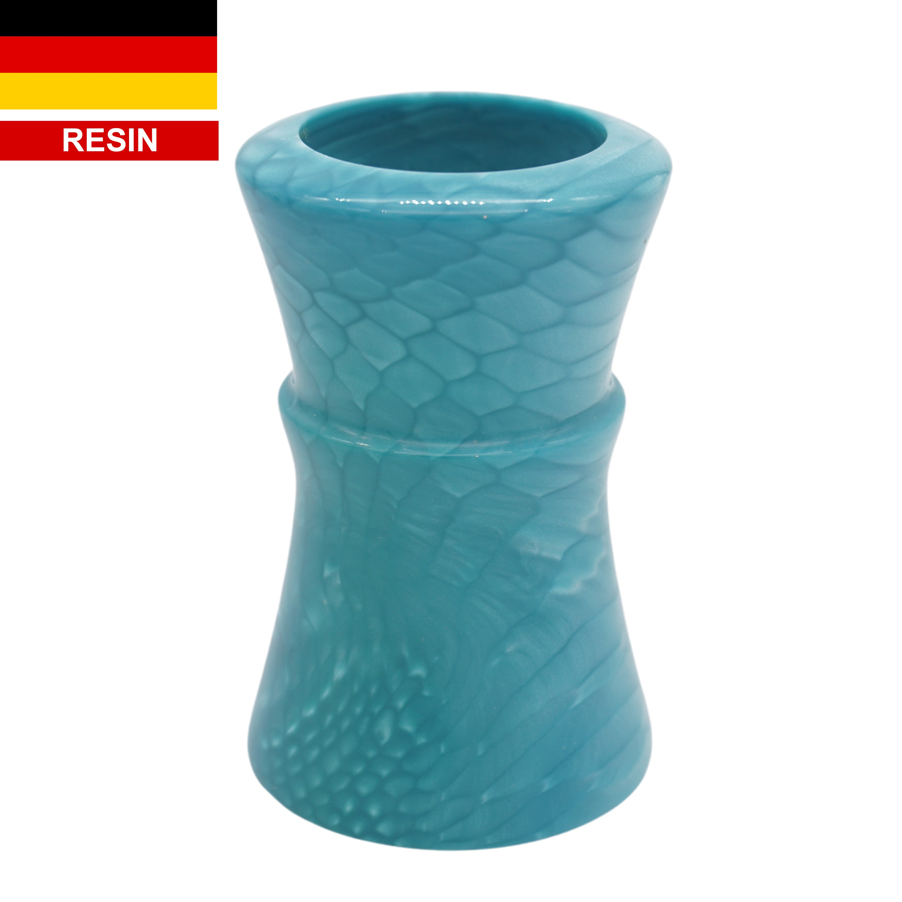 Premium Blue Snakeskin Handcrafted Shaving Brush Handle - Fits 24mm & 26mm Knots - Perfect for Wet Shaving & Grooming Gifts for Men