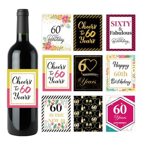 60 year old(36Pcs）Happy Birthday 9Patterns