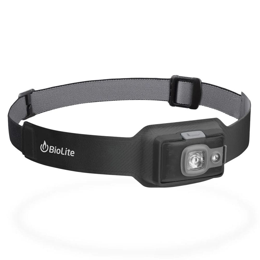 Biolite Rechargeable Headlamp 200 Lumens - Midnight Grey LED Headlight for Camping, Hiking, Running & Outdoor Adventures | USB Rechargeable, Lightweight & Water-Resistant Head Torch