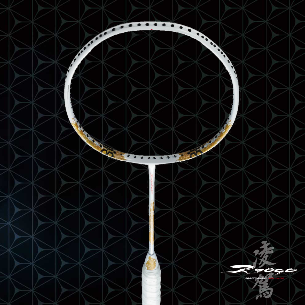 Gosen Ryoga Mugen Badminton Racket - Professional White Shuttlecock Racquet for Advanced Players | Perfect for Tournaments & Training Sessions