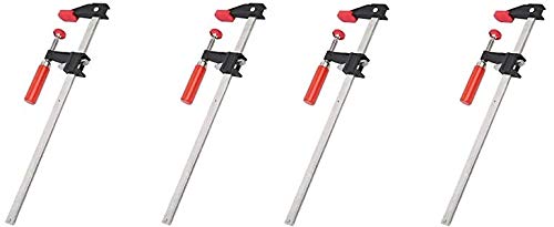 BESSEY TOOLS GSCC2.524 24-Inch Heavy Duty Bar Clamps with Clutch Style (Pack of 4) - Perfect for Woodworking, Carpentry, and DIY Projects