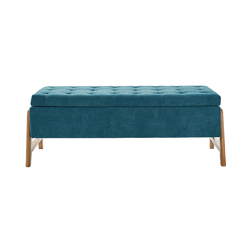 Salina Mid-Century Modern Inspired Storage Bench - Stylish Entryway & Living Room Seating with Hidden Storage - Perfect for Small Spaces & Home Organization