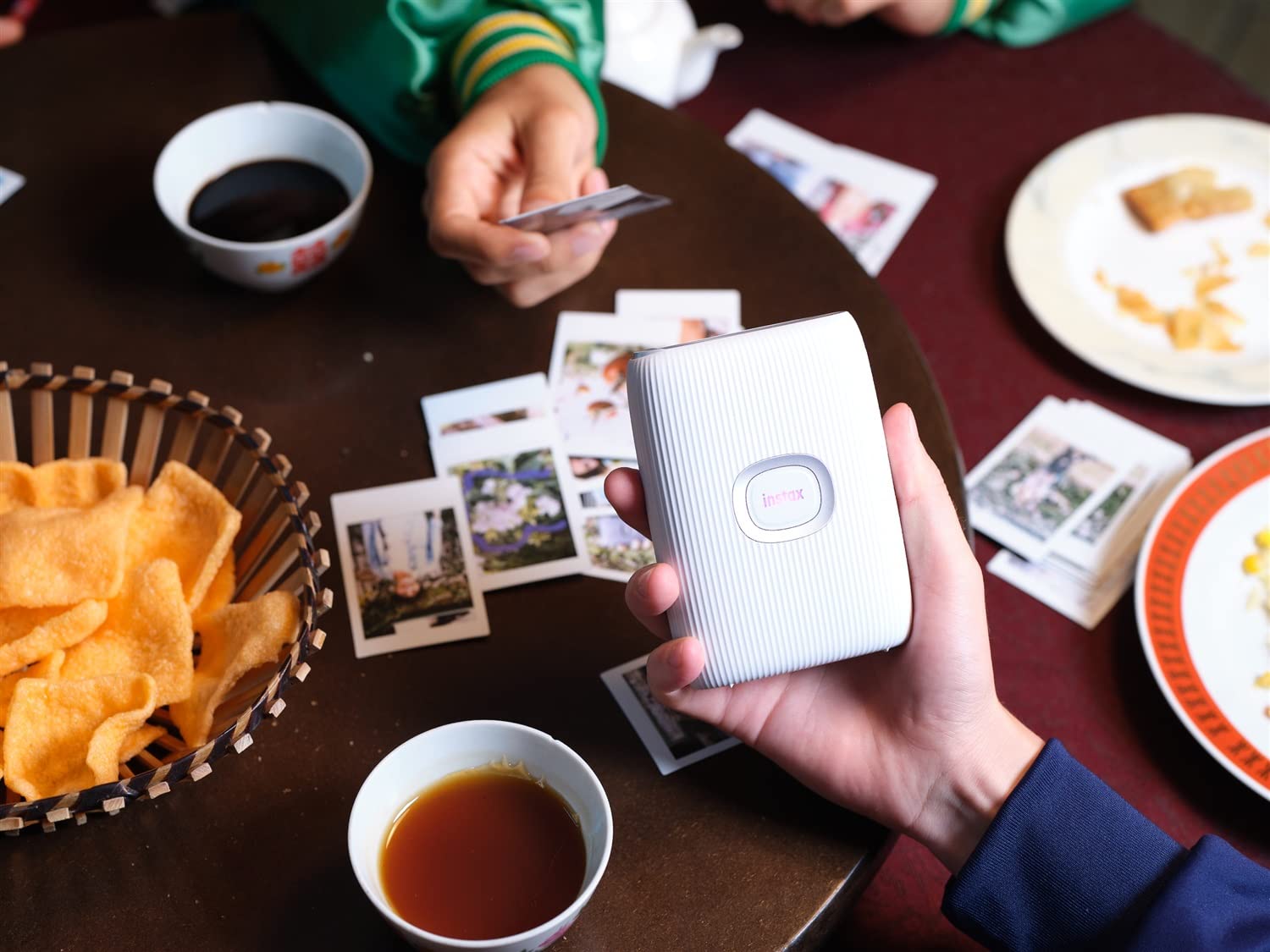 Fujifilm Instax Mini Link 2 Smartphone Printer in Clay White with 40 Sheets Fuji Instax Mini Film & Protective Case - Instant Photo Printing Bundle for Travel, Parties, and DIY Scrapbooking
