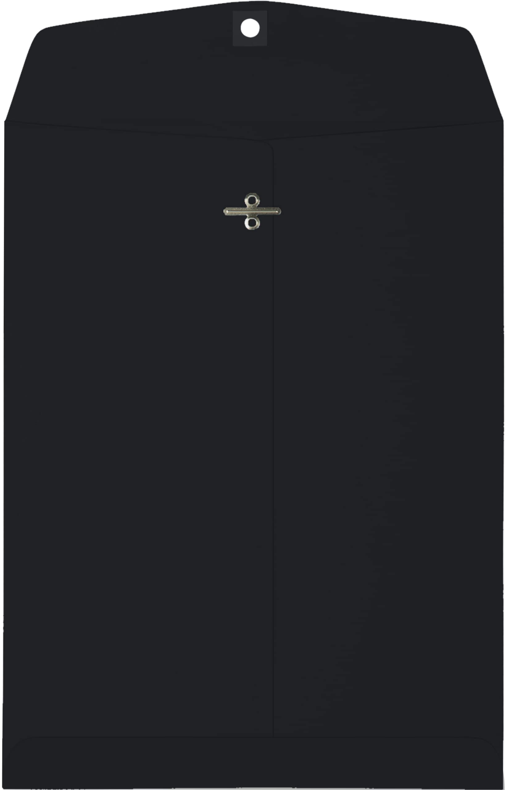 Premium LUXPaper 9 x 12 Open End Envelopes with Clasp - Midnight Black, 80lb Text Weight (Pack of 500) - Perfect for Business Mail, Wedding Invitations & Legal Documents