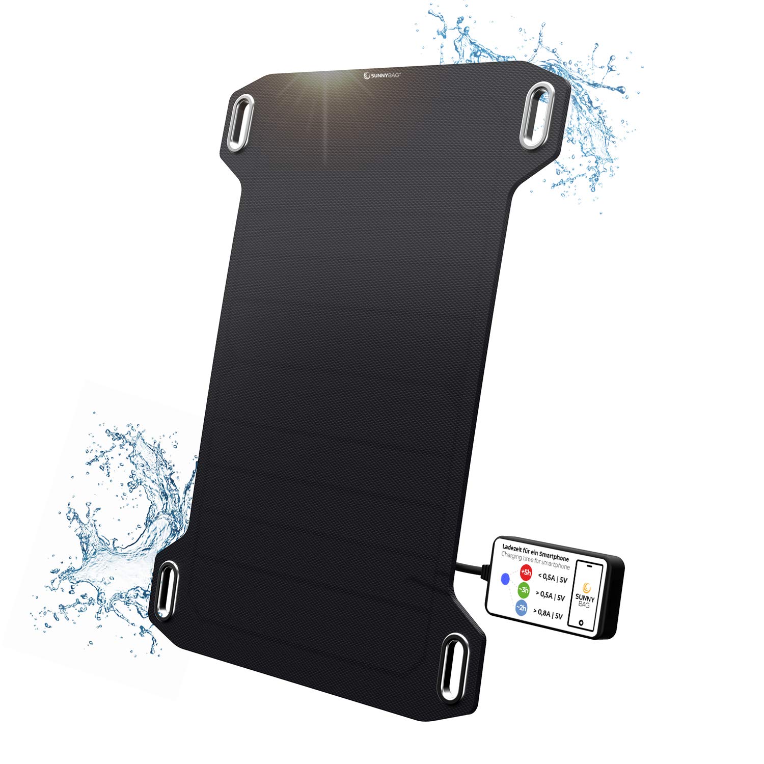 Sunnybag Leaf Mini - 5W Portable Solar Charger | Eco-Friendly USB Solar Power Bank for Phones | Ultra-Light Waterproof Outdoor Charger | Perfect for Hiking, Camping, Travel & Emergency Power Backup