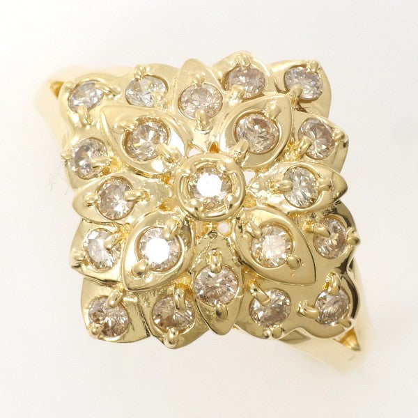 18K Yellow Gold Brown Diamond Ring for Women – Elegant & Unique Engagement, Wedding, or Anniversary Jewelry Gift