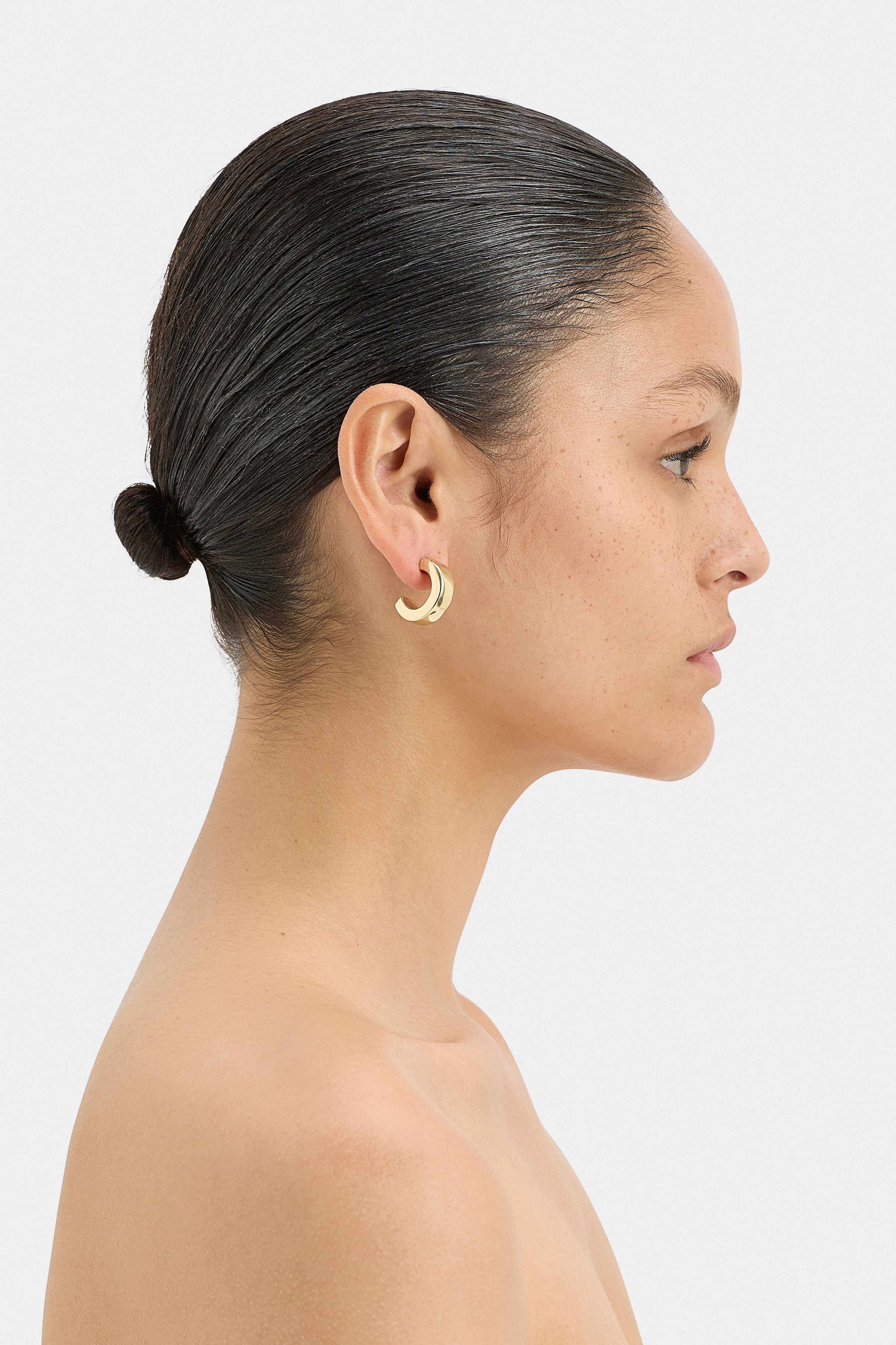 Cielo Hoop Earrings for Women - 14K Gold Plated Huggie Hoops - Minimalist Dainty Everyday Jewelry - Perfect for Work, Date Night & Gifting