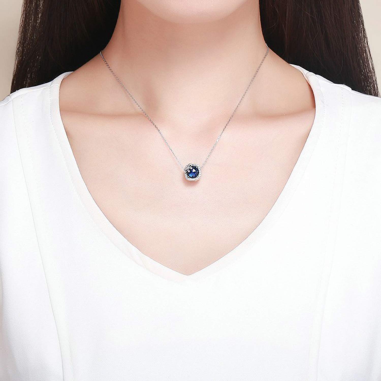 MUERDOU Birthstone Charm Bracelet & Necklace Pendant - Genuine Crystal Bowknot Jewelry for Women, Personalized Birthday Gift (April) | Perfect for Everyday Wear, Special Occasions & Gift Giving