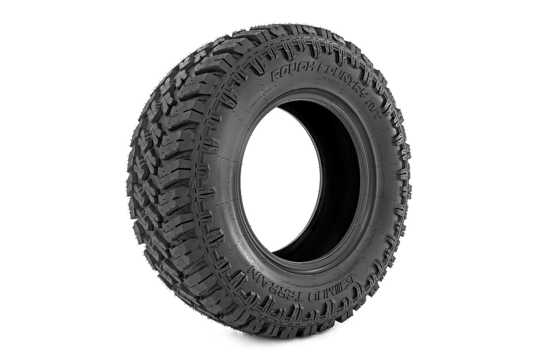 Rough Country 265/65R18 M/T Mud Terrain Tires - Dual Sidewall Design (98010135) - Perfect for Off-Roading, Truck & SUV Adventures