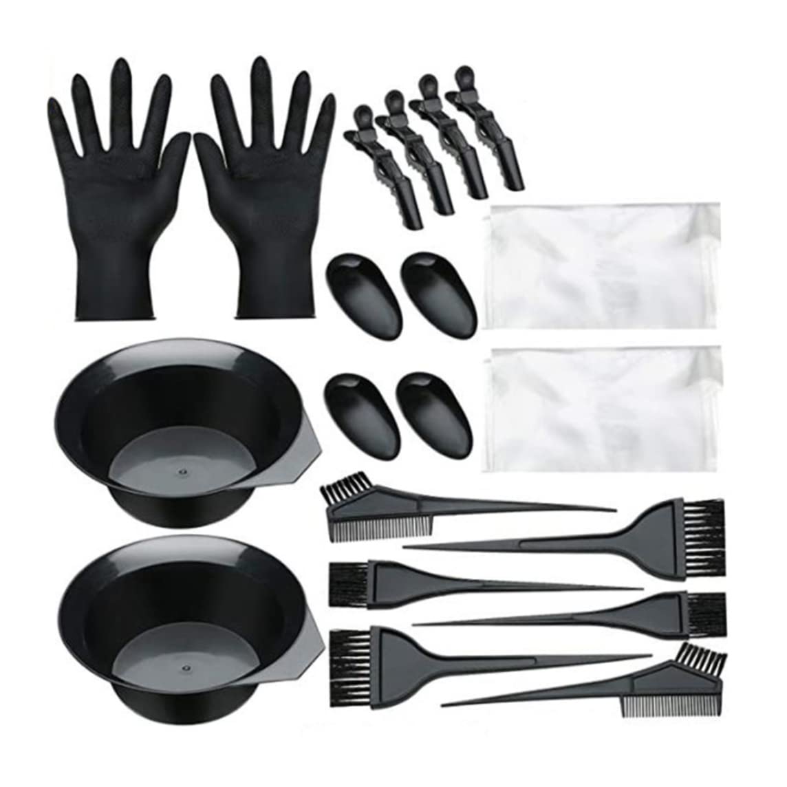 20 PCS Professional Hair Dye Kit with Brushes & Bowl - DIY Hair Coloring, Bleaching & Highlighting Tools for Salon-Quality Results at Home - Perfect for Ombre, Balayage & Root Touch-Ups