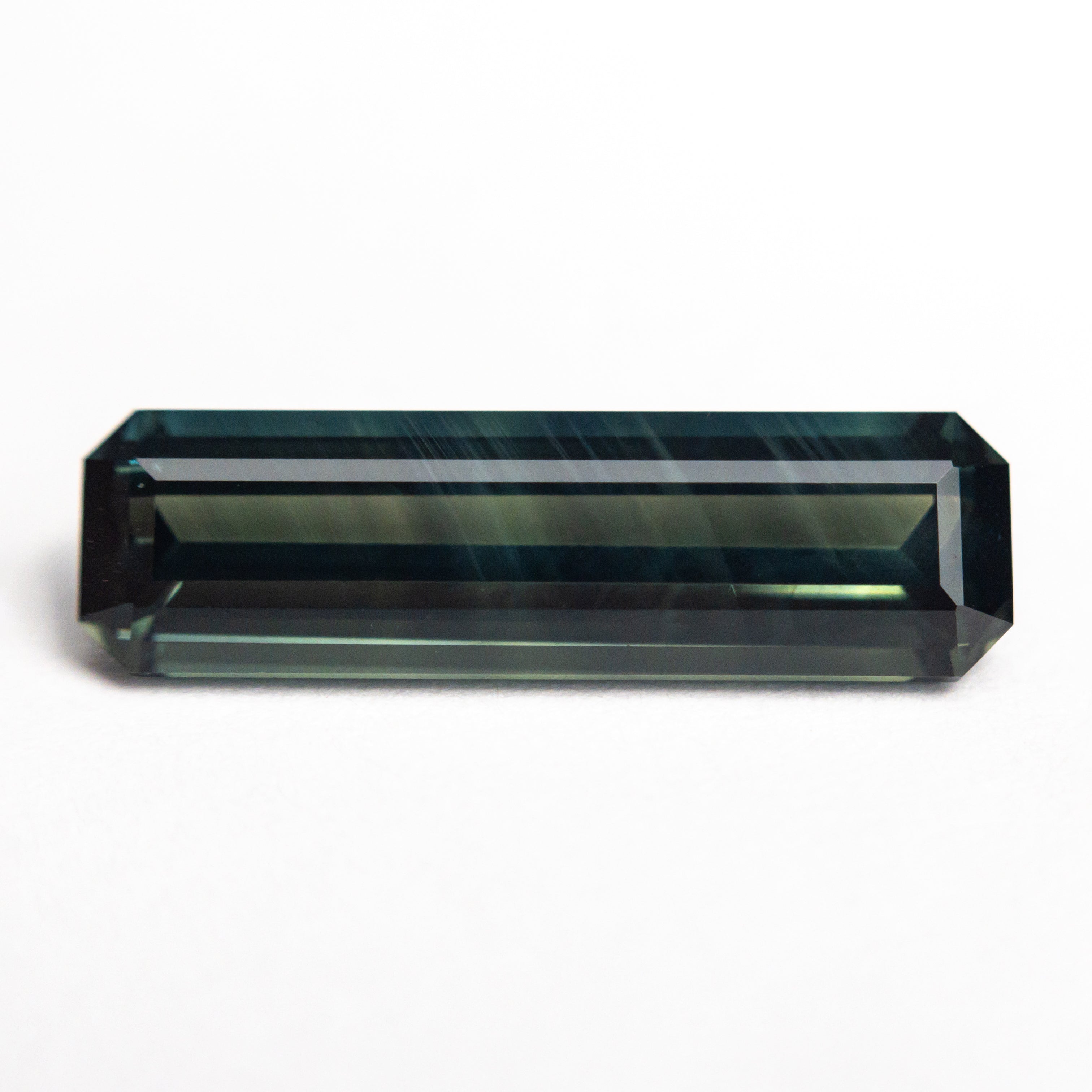 3.17ct Natural Blue Sapphire Gemstone - 15.97x4.67x3.61mm Step Cut Rectangle with Cut Corners - Loose Stone for Jewelry Making, Engagement Rings & Fine Collections