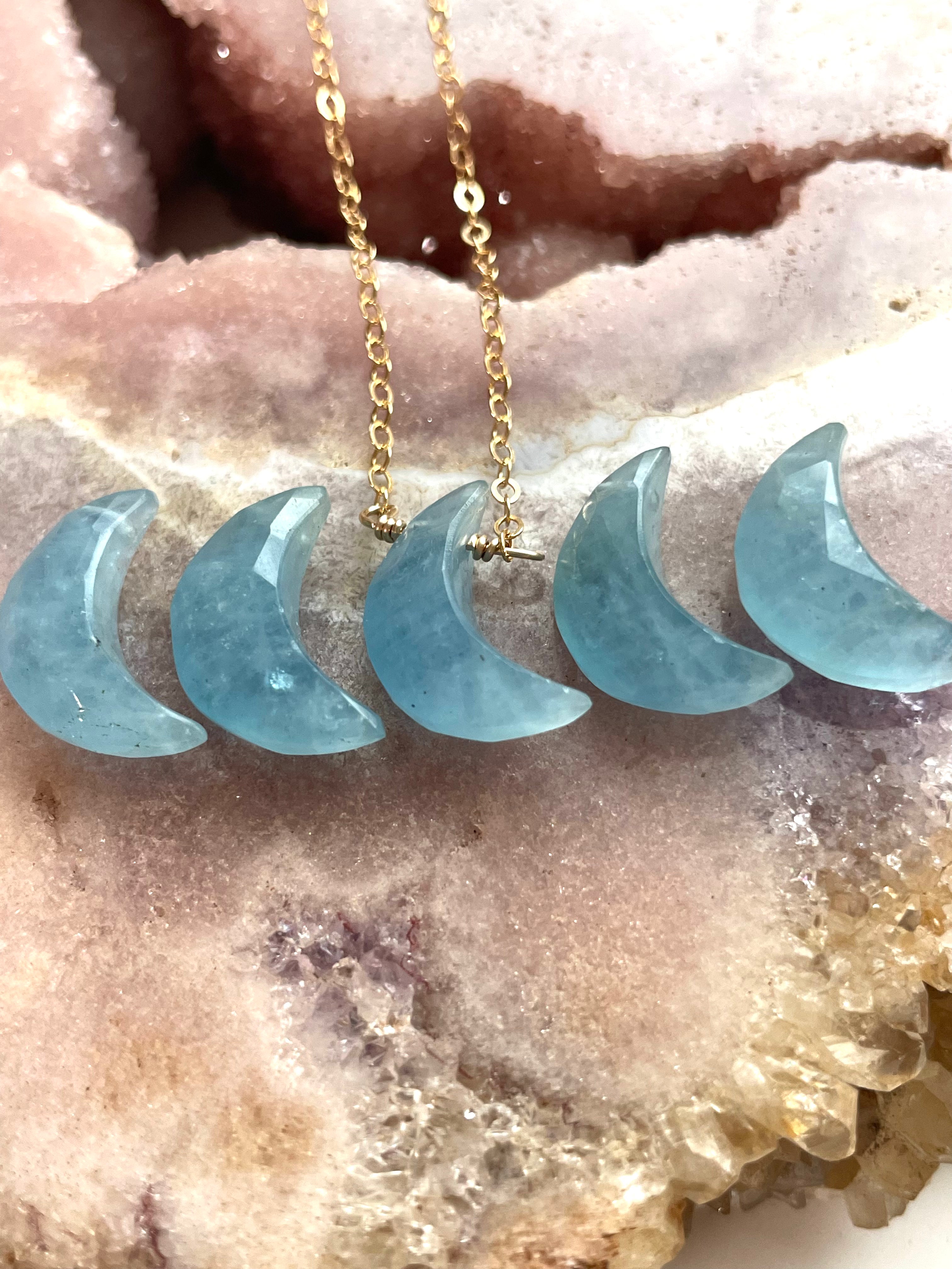 Handmade Aquamarine Pendant Necklace - Sterling Silver or Gold Fill Options - Perfect for Birthdays, Anniversaries & Special Occasions