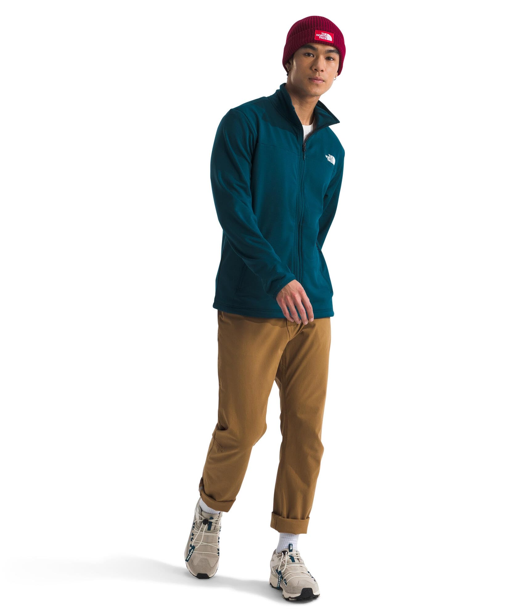 The North Face Men's Cedar Trail Grid Fleece Full-Zip Jacket - Lightweight & Breathable Outdoor Fleece for Hiking, Camping & Everyday Wear
