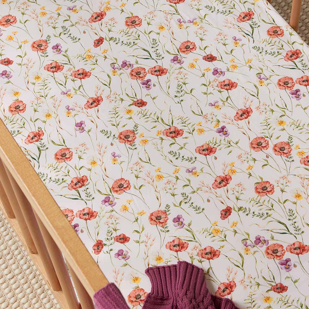 Organic Fitted Jersey Cotton Crib Sheet - Snuggle Hunny Soft Baby Bedding for Nursery, Meadow Green - Perfect for Cozy Naptime & Safe Infant Sleep