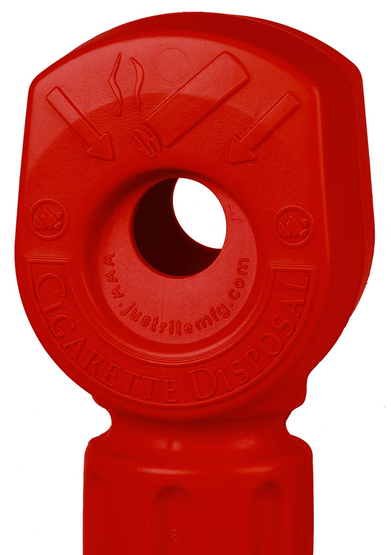 Justrite 26811R Heavy Duty Steel Cigarette Butt Receptacle - 5 Gallon Capacity, 11.5