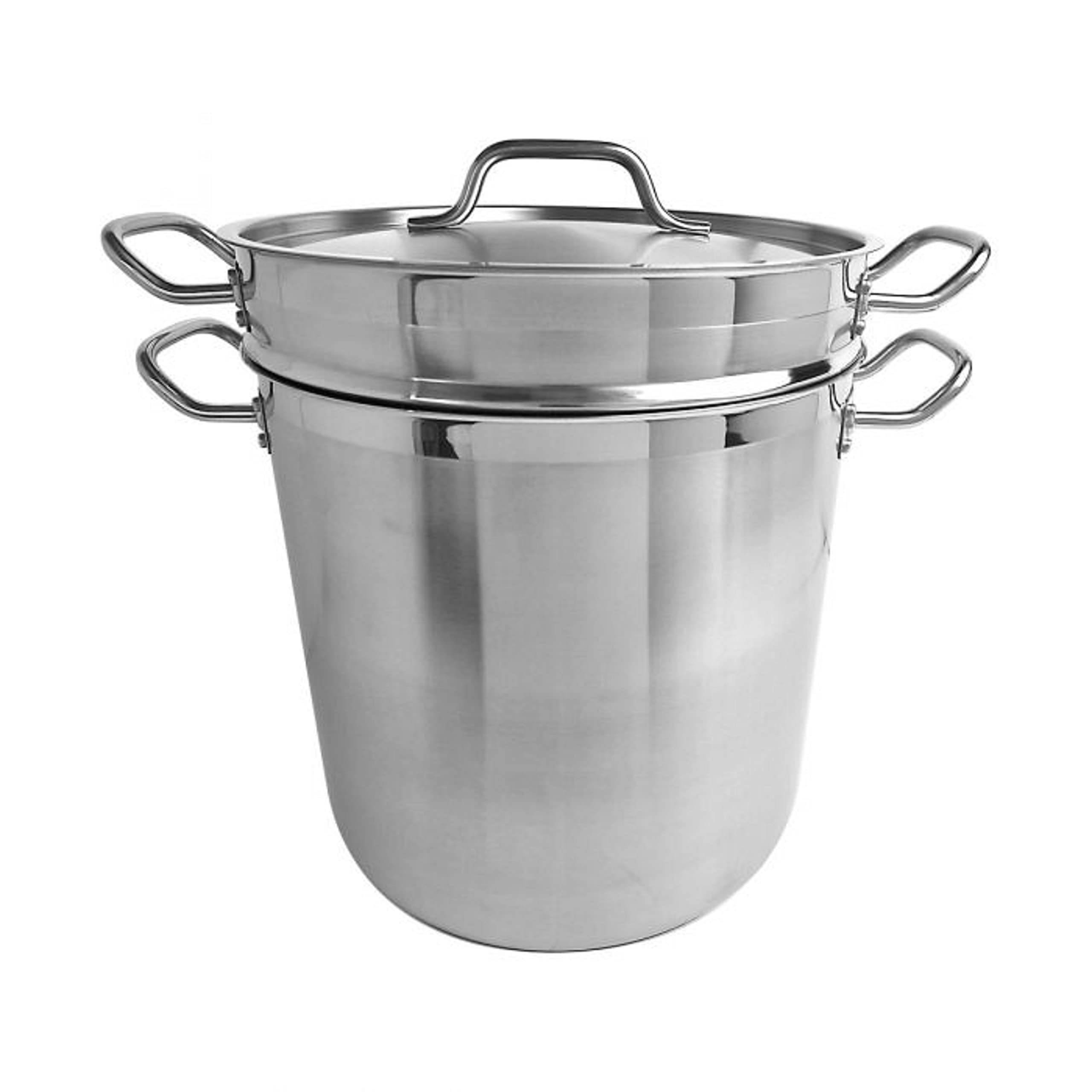 TrueCraftware 16 Quart Stainless Steel Double Boiler 3-Piece Set - Chocolate Melting Pot for Candy, Butter & Cheese - Dishwasher & Oven Safe Cookware - Perfect for Baking, Candy Making & Fondue Parties