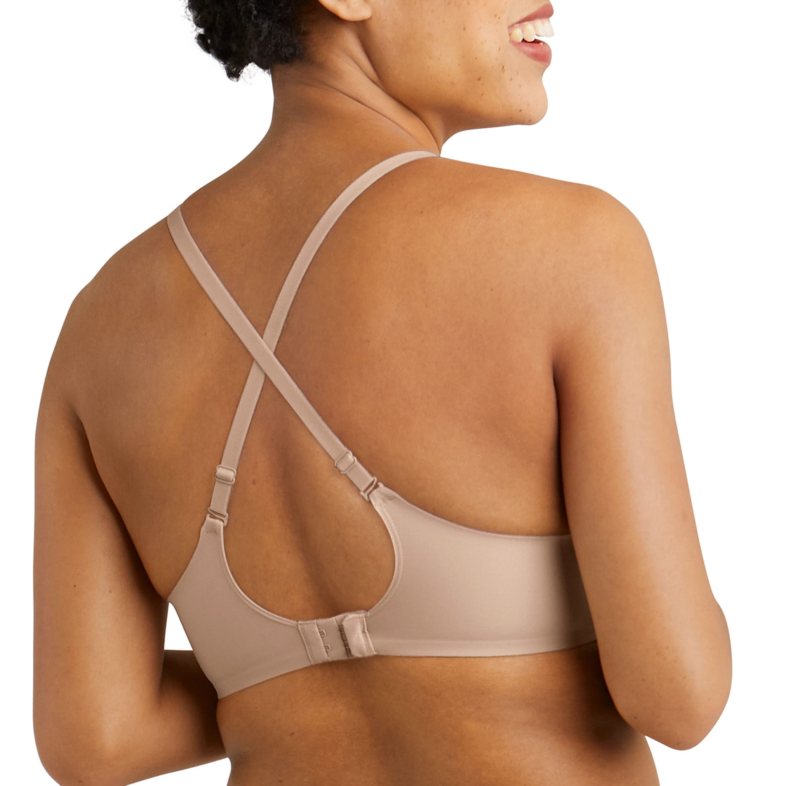 Maidenform Women's One Fab Fit Wireless Demi Bra - Comfortable T-Shirt Bra for Everyday Wear, Work & Lounge